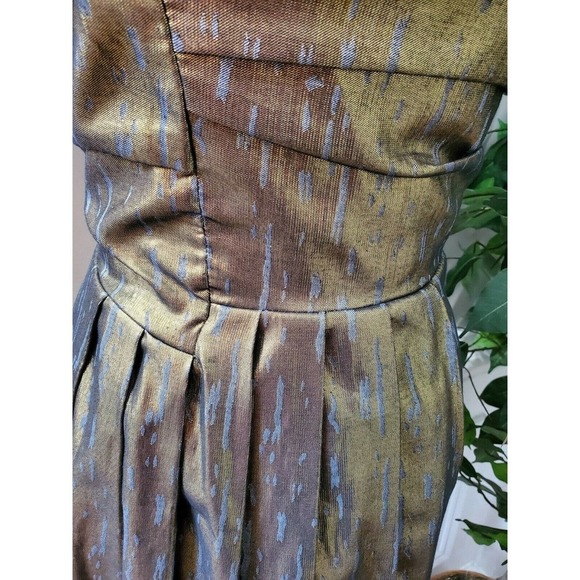 BCBGenerations Women's Golden PolyCotton Sleeveless Short Length Dress Size 10 - Picture 3 of 11